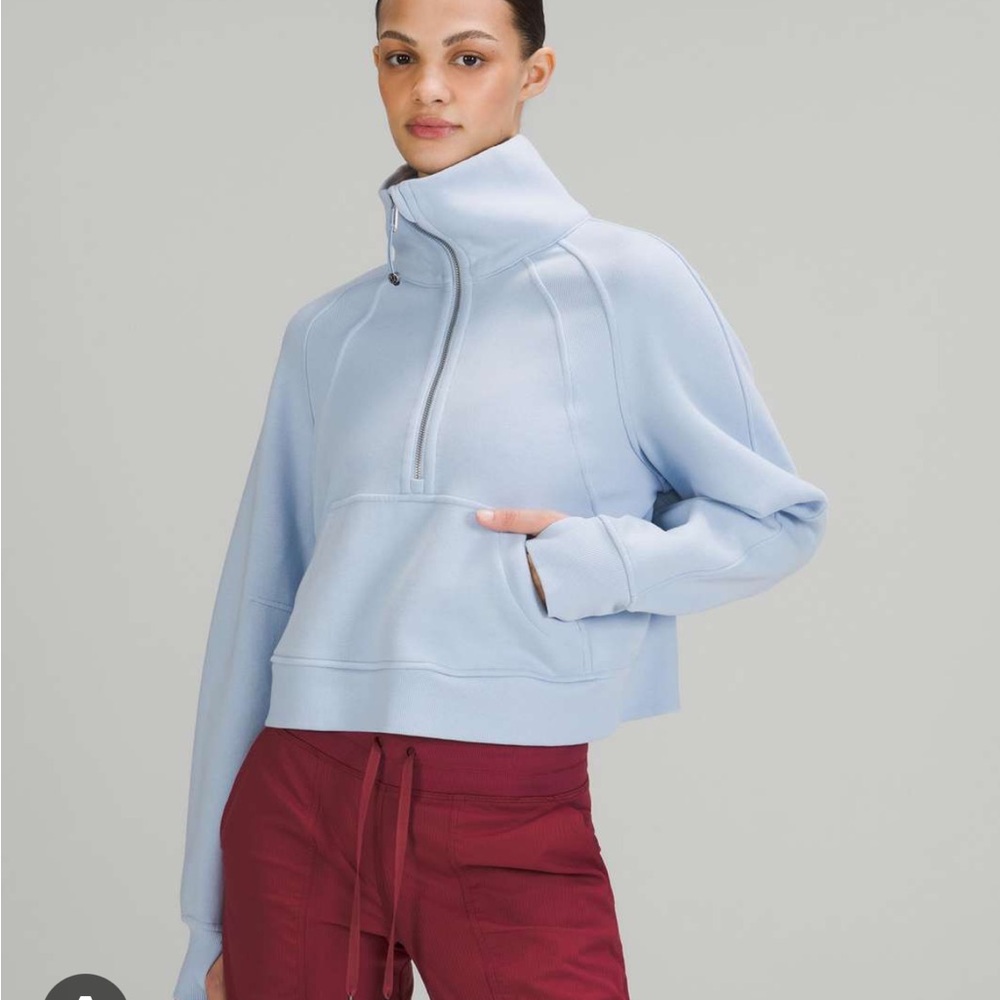 lululemon Scuba Oversized Funnel Neck cropped half zip, xs/s